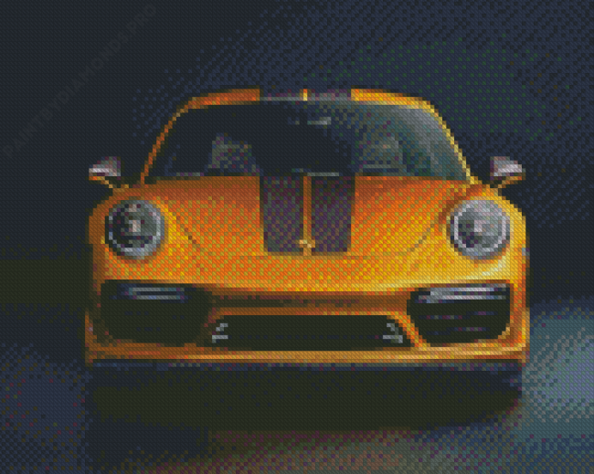 Aesthetic Yellow Porsche Diamond Painting