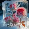 Aesthetic Pink Frozen Roses Diamond Painting