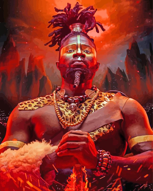 African Man Diamond Painting