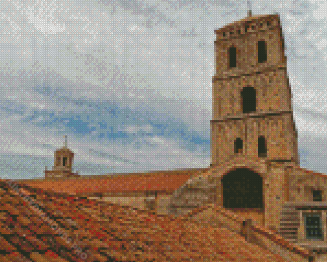 Arles Cathedral Tower Diamond Painting