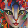 Beautiful Cubist Kitten Diamond Painting