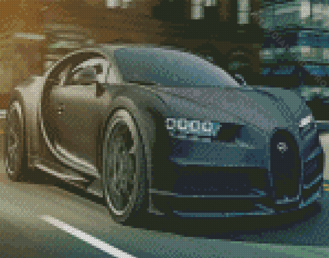 Black Bugatti Chiron Diamond Painting