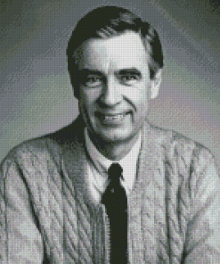 Black And White Mister Rodgers Diamond Painting