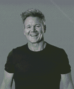 Black And White Gordan Ramsay Diamond Painting