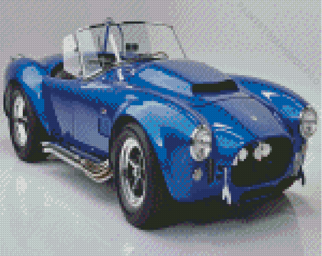 Blue Cobra Shelby Car Diamond Painting