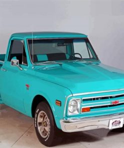 Blue Chevrolet 68 Truck Diamond Painting