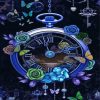 Blue Floral Clock Diamond Painting