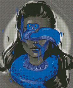 Blue Snake Diamond Painting