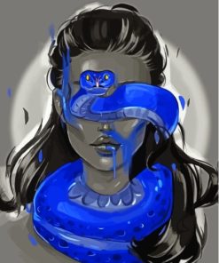 Blue Snake Diamond Painting