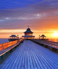 Clevedon Pier Sunset Diamond Painting