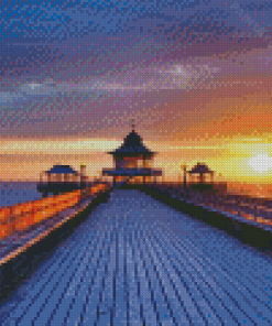 Clevedon Pier Sunset Diamond Painting