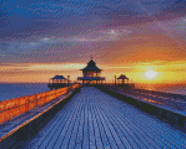 Clevedon Pier Sunset Diamond Painting