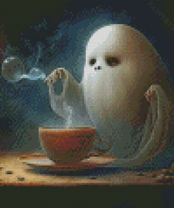 Coffee Ghost -Diamond Painting