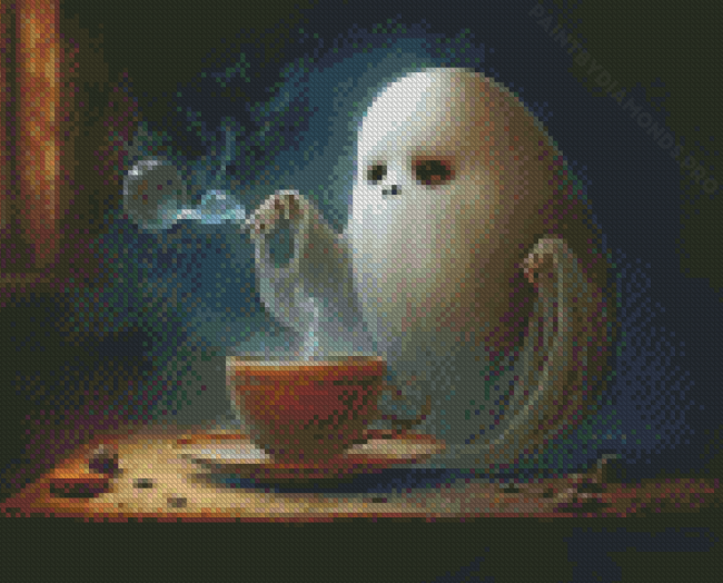 Coffee Ghost -Diamond Painting