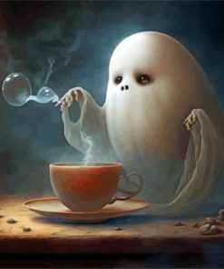 Coffee Ghost -Diamond Painting