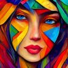 Colorful Cubism Lady Diamond Painting