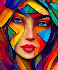 Colorful Cubism Lady Diamond Painting