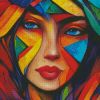 Colorful Cubism Lady Diamond Painting