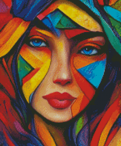 Colorful Cubism Lady Diamond Painting