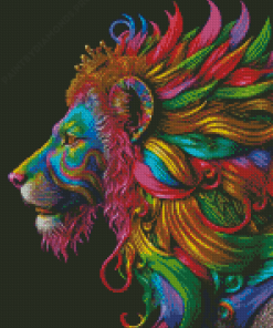 Colorful Lion Art Diamond Painting