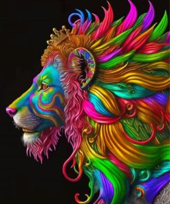 Colorful Lion Art Diamond Painting