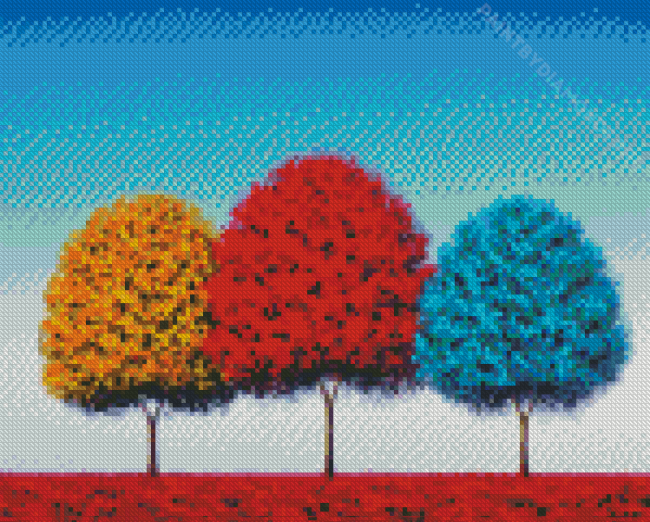 Colorful Trees Diamond Painting