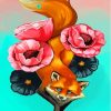 Cool Floral Fox Diamond Painting