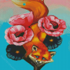 Cool Floral Fox Diamond Painting