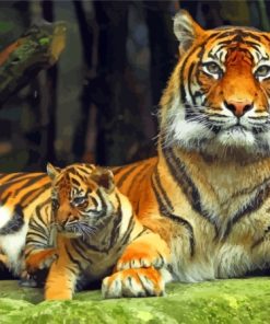 Cub And Tiger Diamond Painting