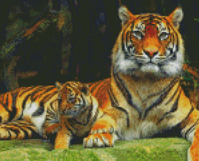 Cub And Tiger Diamond Painting