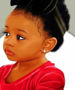 Cute Black Baby Girl Diamond Painting