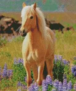 Cute Palomino Horse Diamond Painting