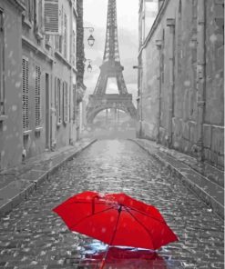 Eiffel Tower Rainy Paris Diamond Painting