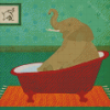 Elephant In Tub Diamond Painting