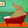 Elephant In Tub Diamond Painting