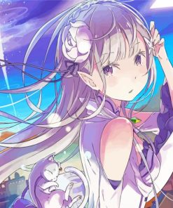 Emilia Re Zero Anime Diamond Painting