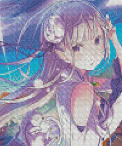 Emilia Re Zero Anime Diamond Painting