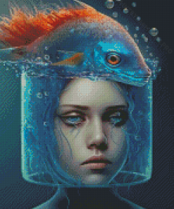 Fish Lady Diamond Painting