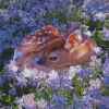 Flower Deer Diamond Painting