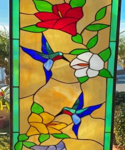 Flowering Stained Glass Window Diamond Painting