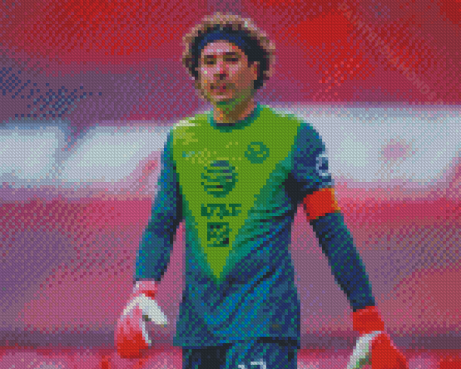 Footballer Guillermo Ochoa Diamond Painting