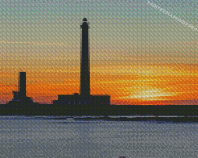 Gatteville Le Phare Silhouette Diamond Painting