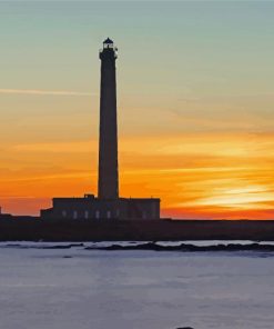 Gatteville Le Phare Silhouette Diamond Painting