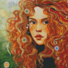 Girl With Curly Hair Diamond Painting