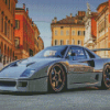 Grey Ferrari F40 Diamond Painting