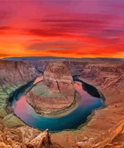 Horseshoe Bend Sunset Diamond Painting