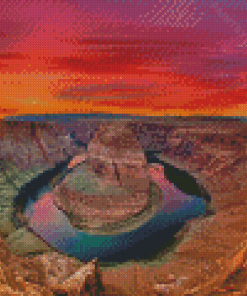 Horseshoe Bend Sunset Diamond Painting