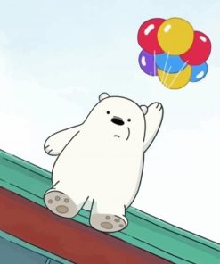 Ice Bear And Balloons Diamond Painting