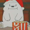 Ice Bear And Pop Corn Diamond Painting