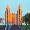 Iceland Akureyri Church Diamond Painting